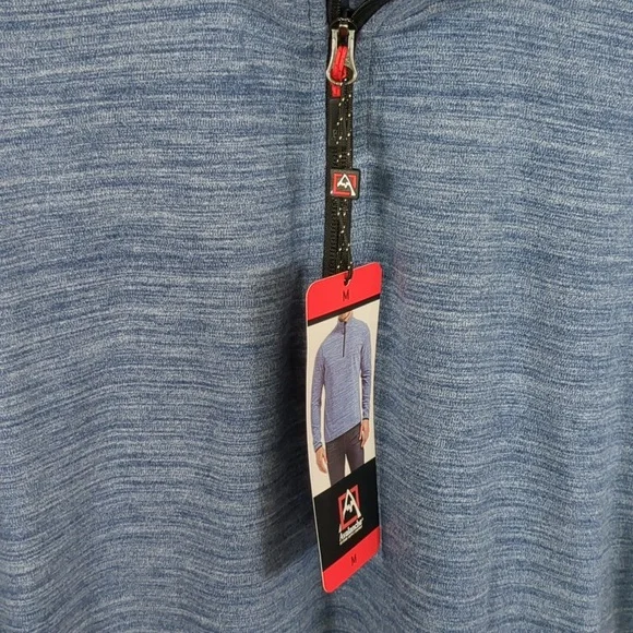 NWT Avalanche Outdoor Supply Company Men's 1/4 Zip Pullover Blue Size Medium - Picture 3 of 10